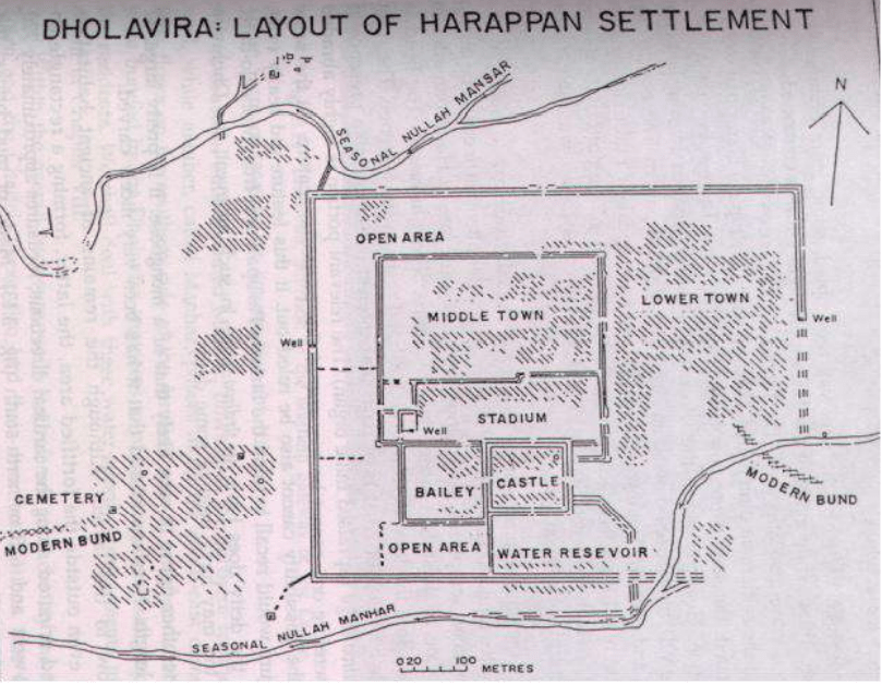 Layout of the Indus city of Dholavira