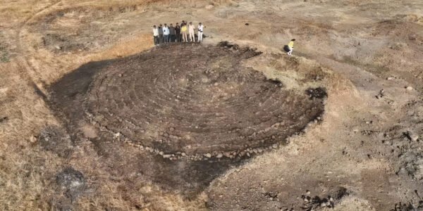 Boramani stone labyrinth, Solapur district. Largest stone labyrinth in India